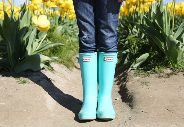 mint hunter wellies for kids