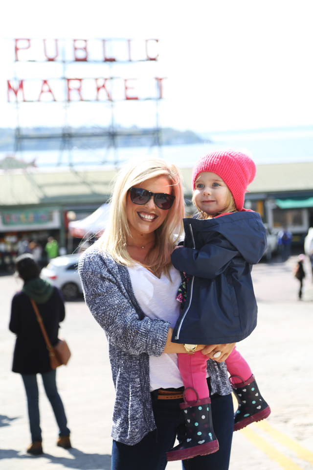 with auntie at the market