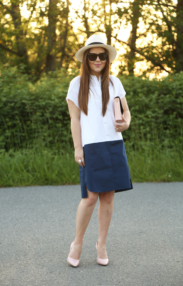 colorblock shirtdress