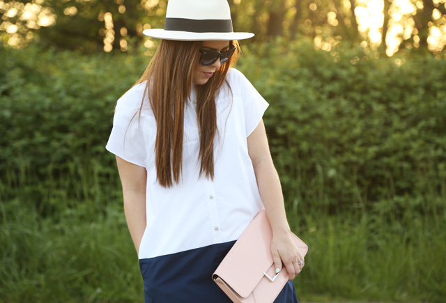 pink and navy