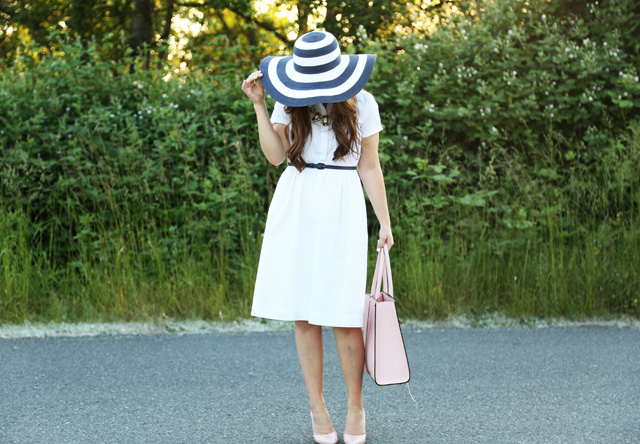 striped sun hat