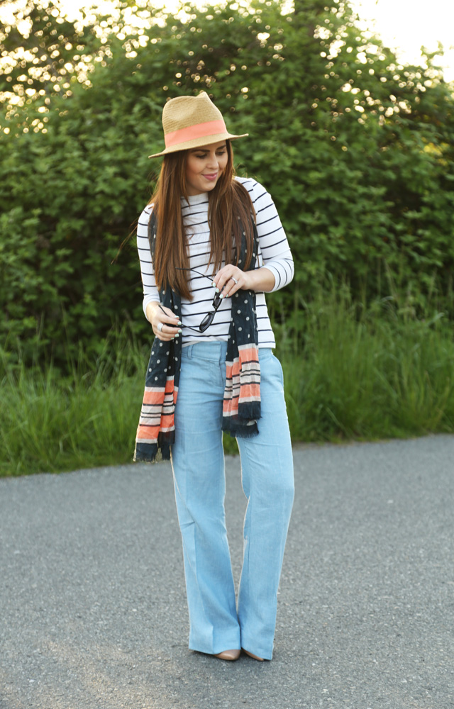 stripes and wide leg