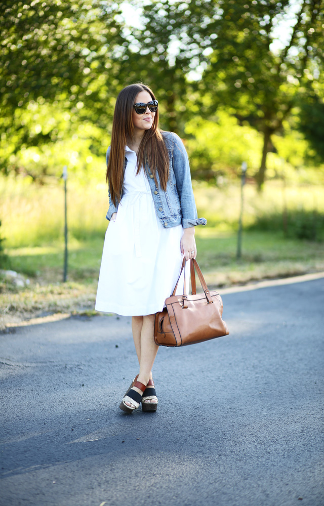 white loft dress