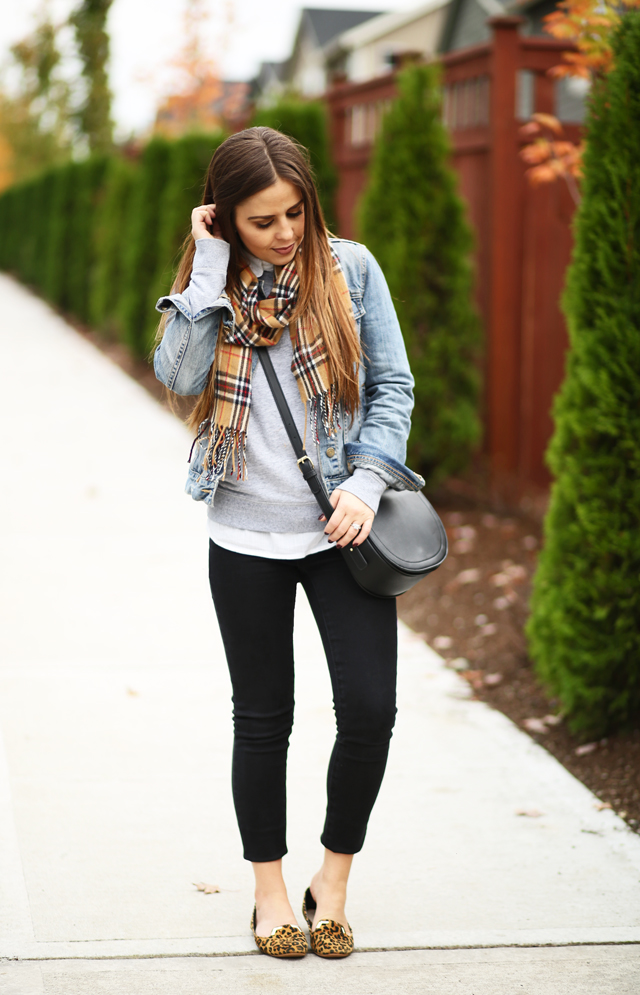 a little leopard and a casual outfit