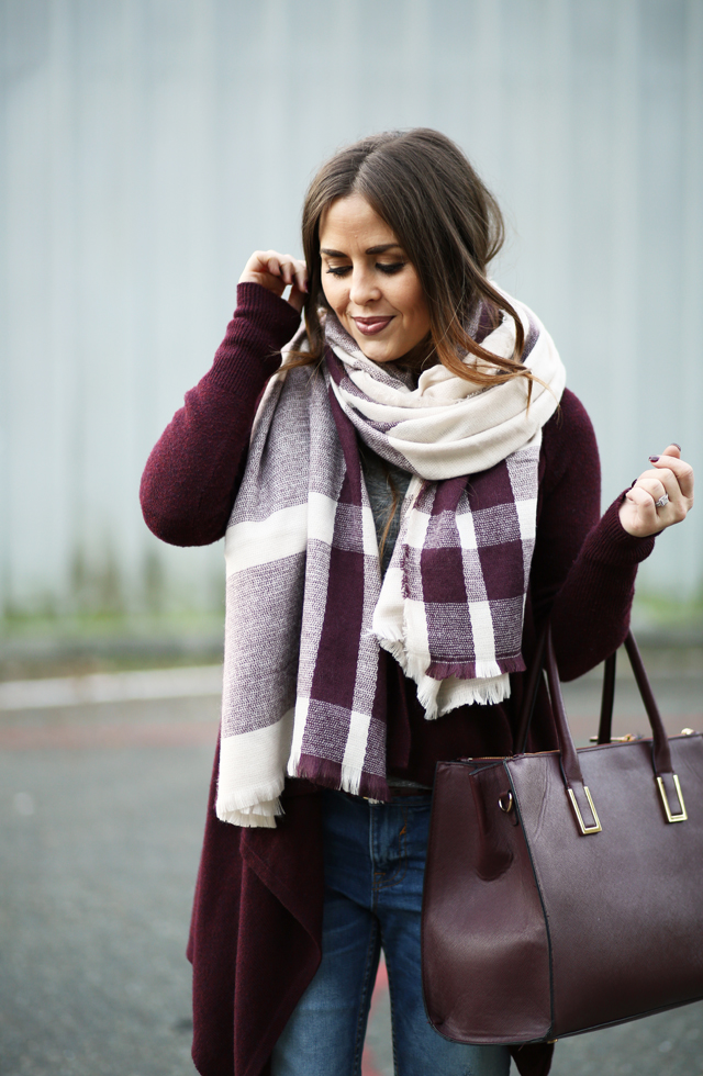 nordstrom burgundy blanket scarf