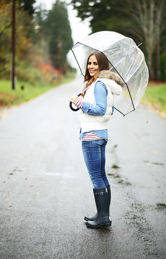 denim rainboots striped jcrew turtleneck