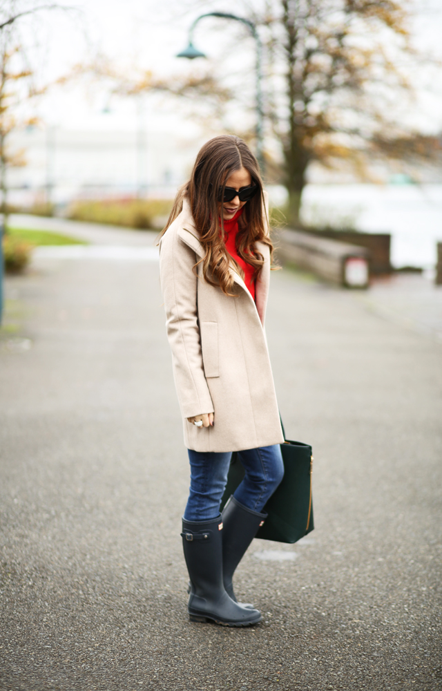 jcrew factory city coat taupe tan