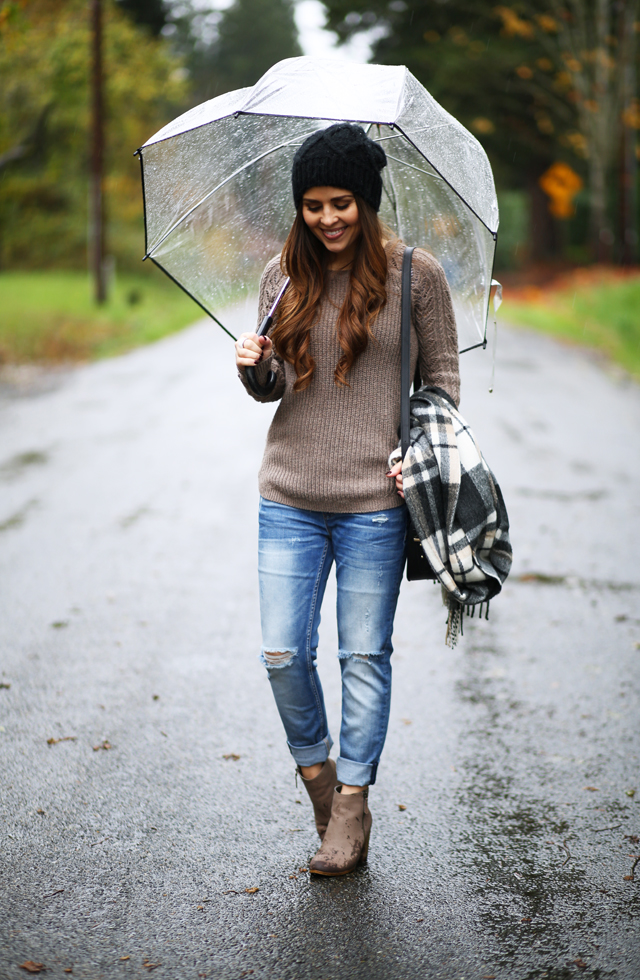 neutral fall layered outfit