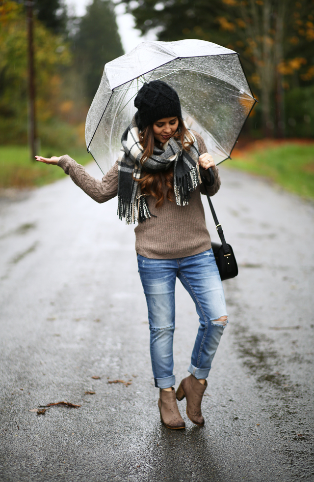 taupe sweater fall outfit