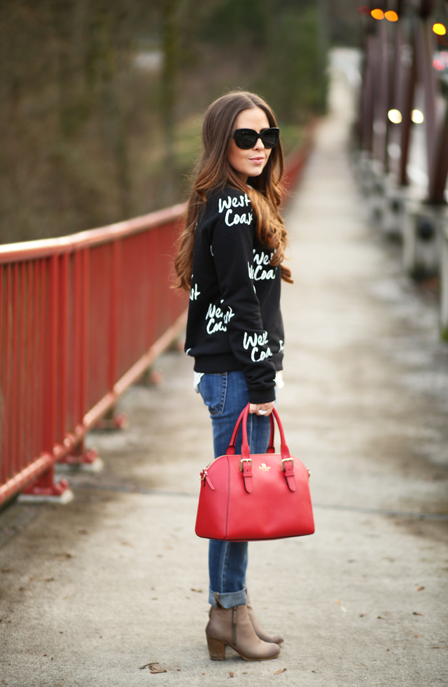 forever21 graphic sweatshirt boyfriend jeans