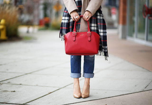 red kate spade bag