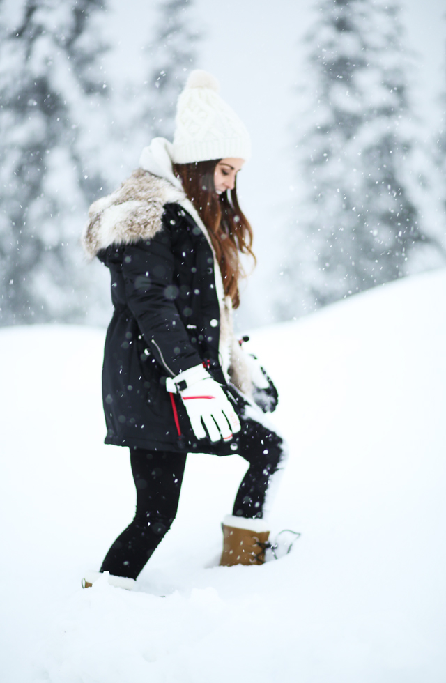 playing in the snow