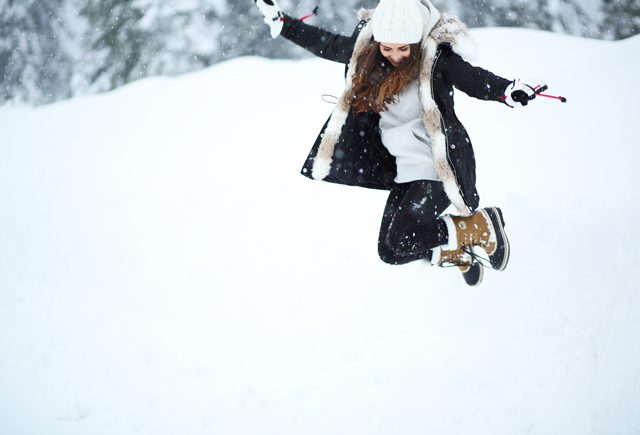 sorels for playing in the snow