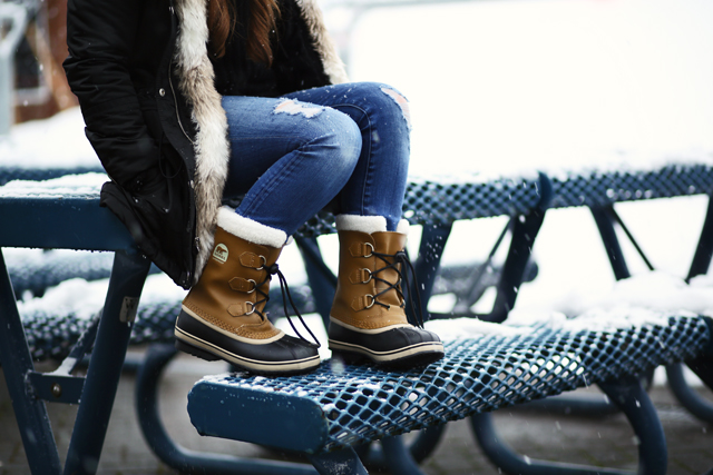 sorels in the winter