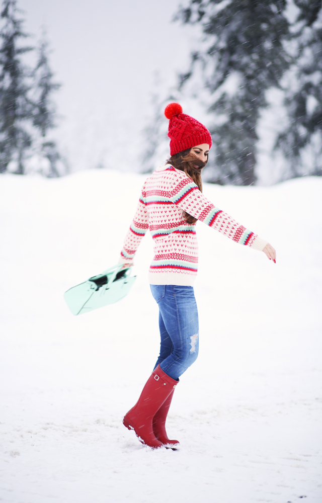 twirling in the snow