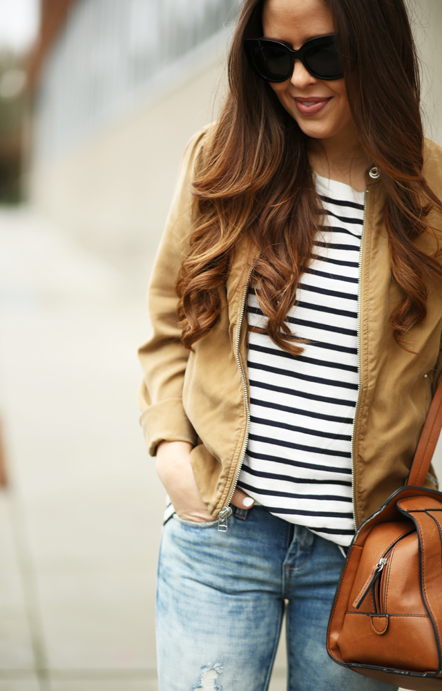 striped shirt casual jacket