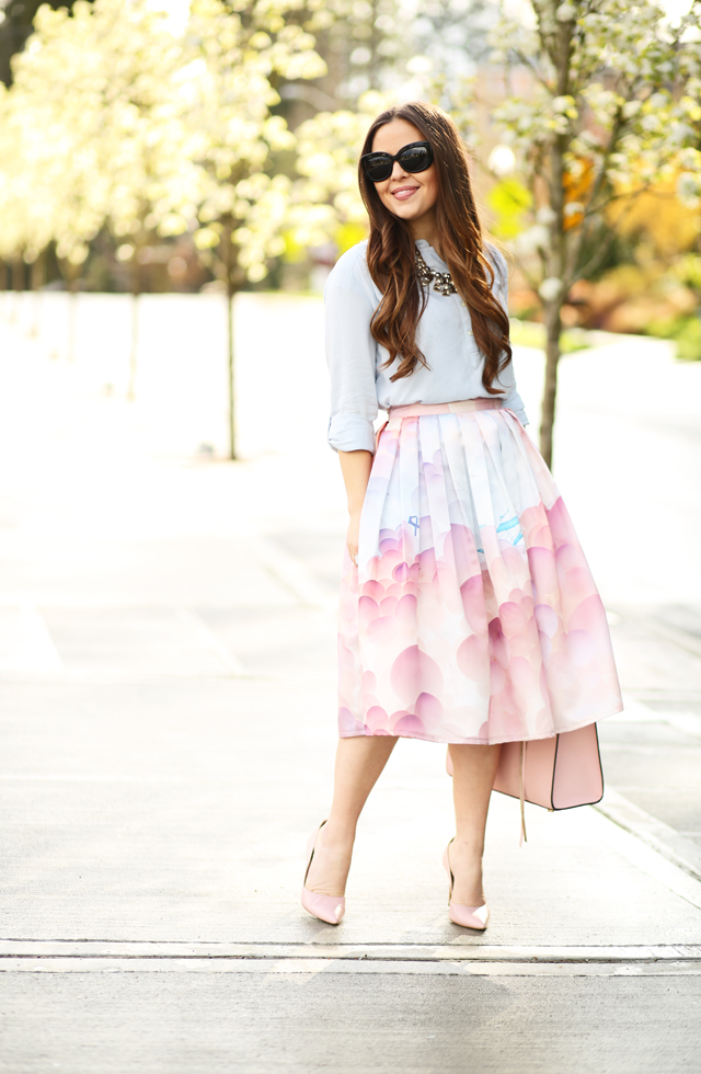 chicwish balloon skirt loft blouse