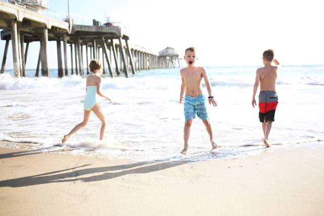 kids on the beach