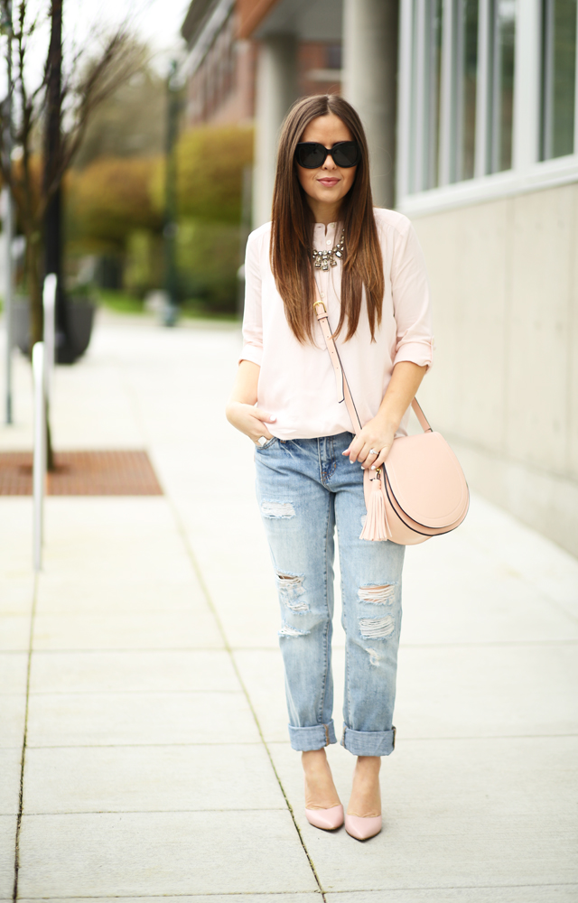 pink and denim