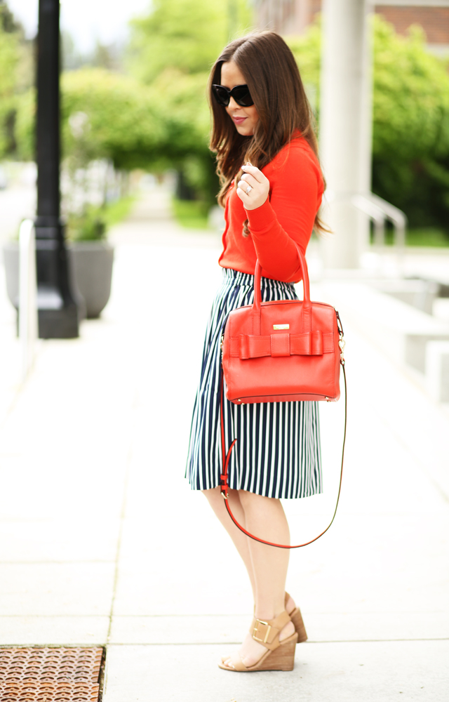 striped jcrew factory skirt