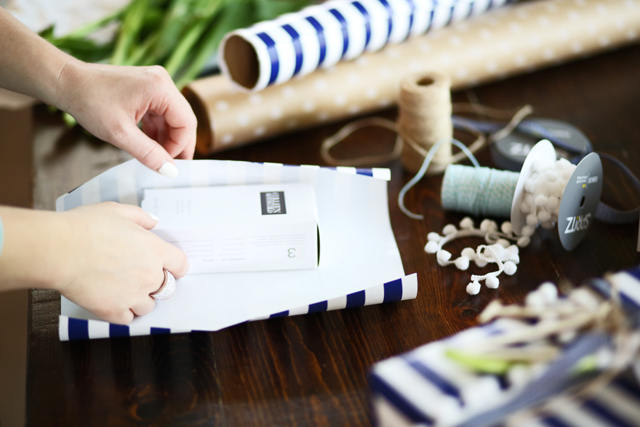 wrapping a gift