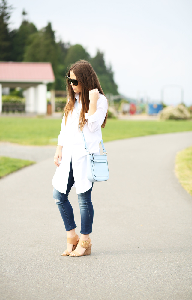 crisp white tunic