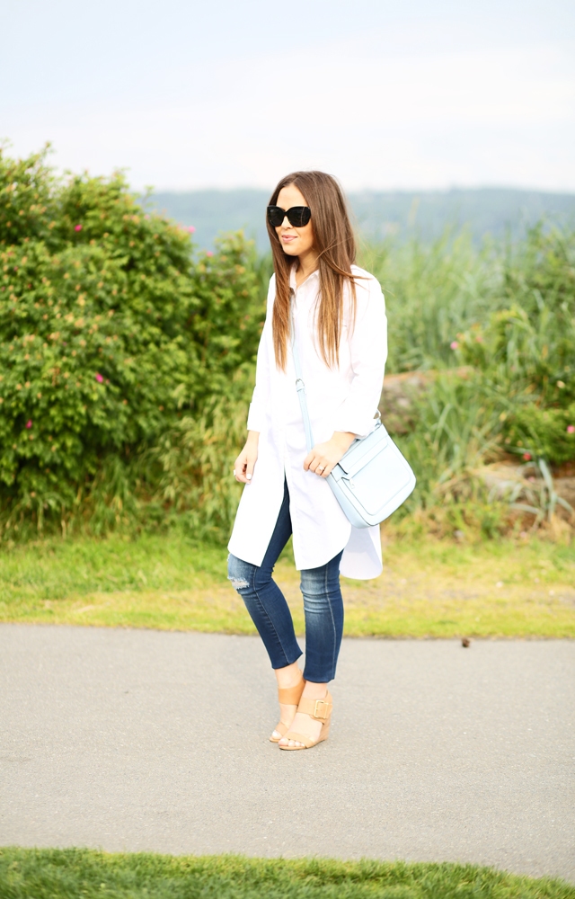 easy breezy crisp white tunic for summer