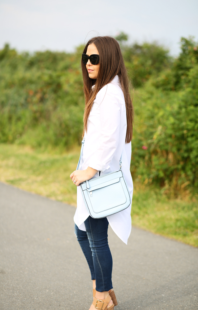 sky blue cross body bag for summer