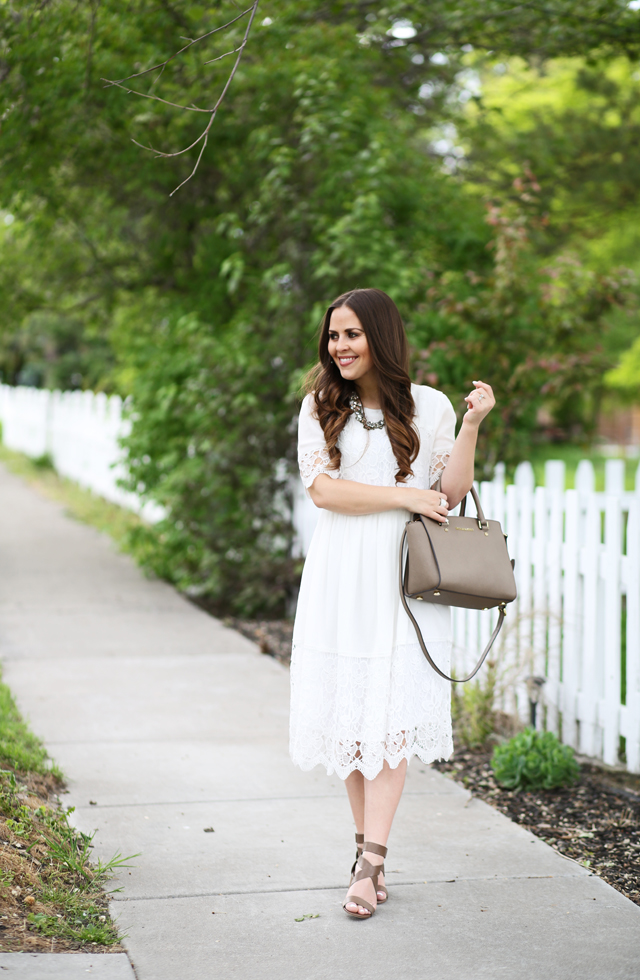 white lace babydoll dress