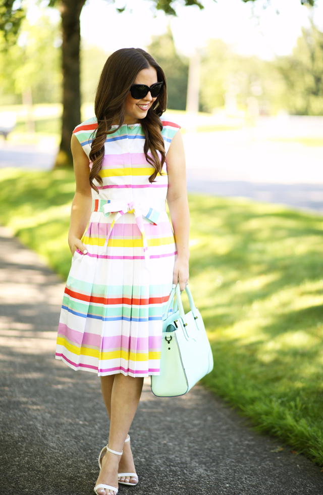 kate spade striped shirtdress colorful