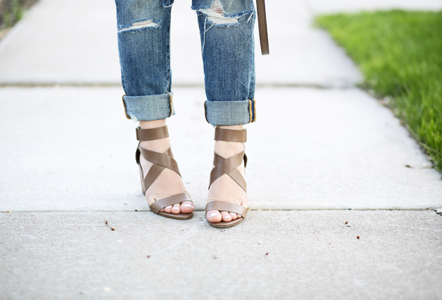 strappy block heel sandals