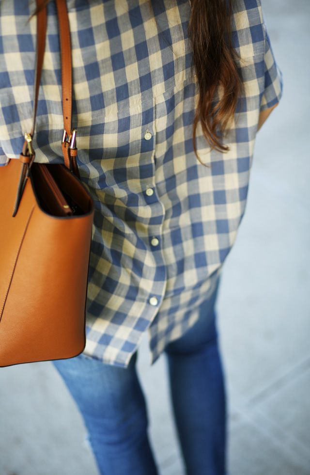 back buttons gingham madewell shirt