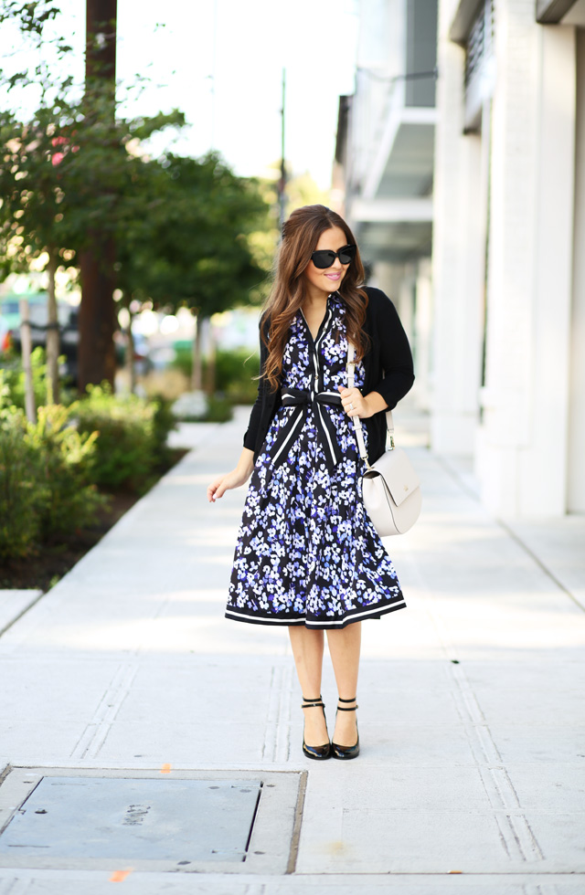 kate spade fall floral shirt dress