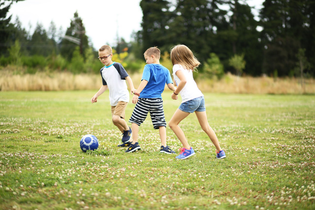 kids playing soccer