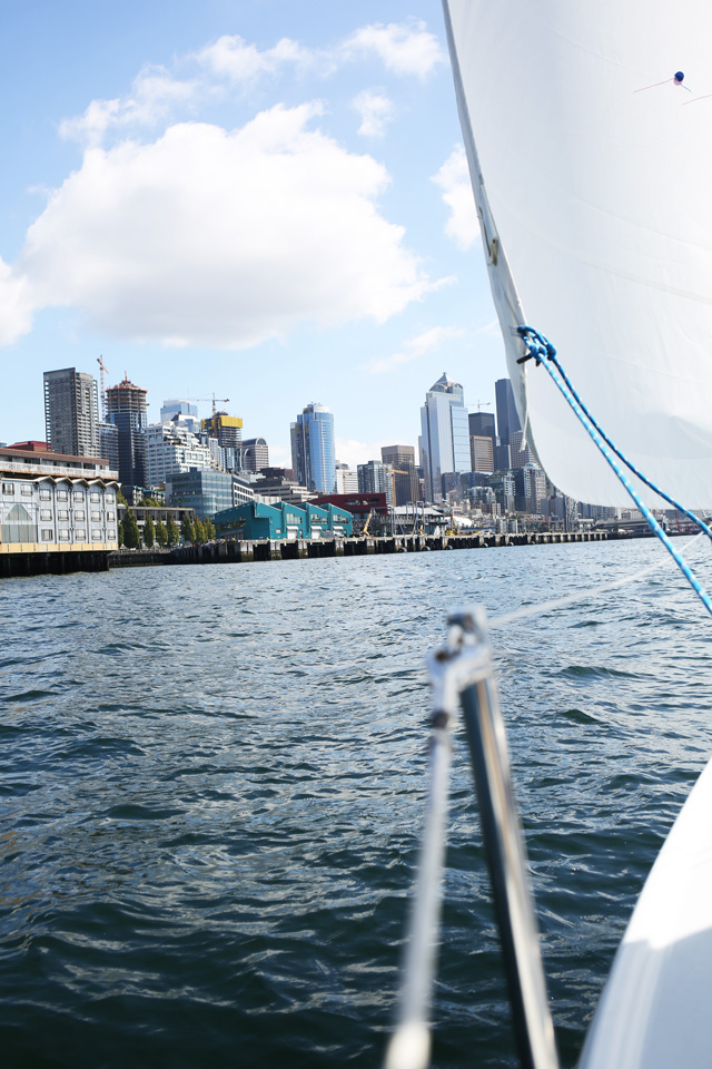 seattle from a sailboat