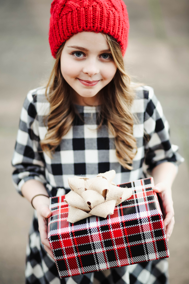 buffalo-check-red-pom-beanie-for-tweens